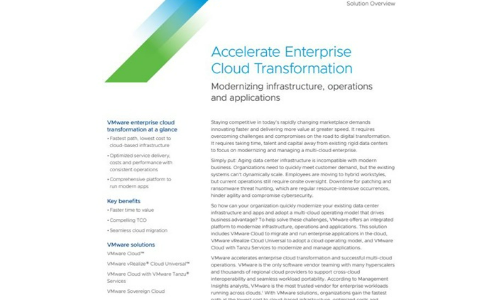 Accelerate Enterprise Cloud Transformation Solution Brief