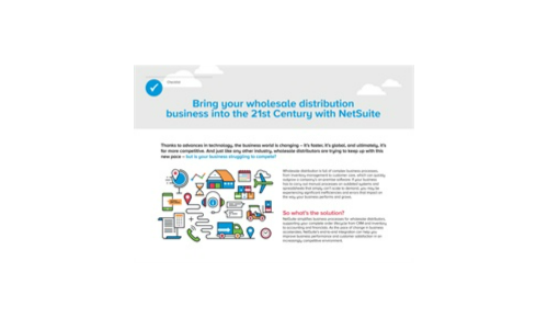 Bring your wholesale distribution business into 21st century with Netsuite