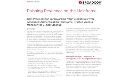 Phishing Resilience on the Mainframe