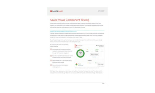 Sauce Visual Component Testing