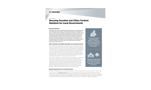 Securing Counties and Cities: Fortinet Solutions for Local Governments