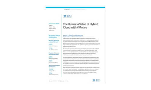 The Business Value of Hybrid Cloud with VMware