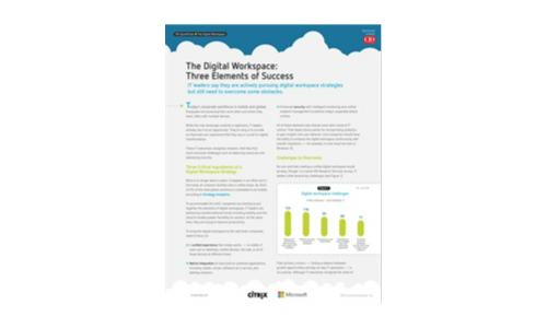 The Digital Workspace: Three Elements of Success