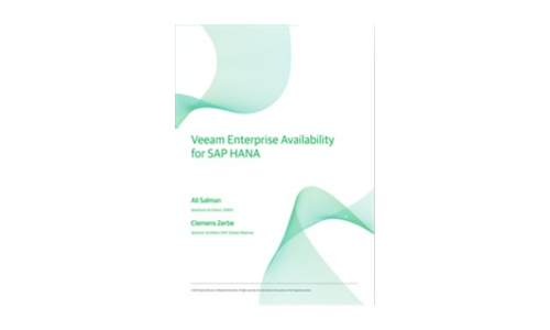 Veeam Enterprise Availability for SAP HANA